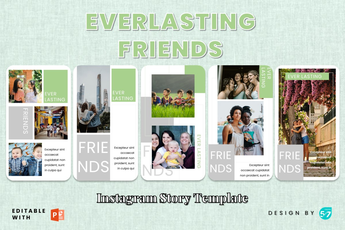 collage template for instagram story with friends instagram story - everlasting friends canva template