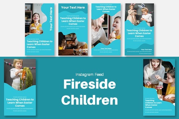 easter instagram story template jesus instagram story - fireside children canva template