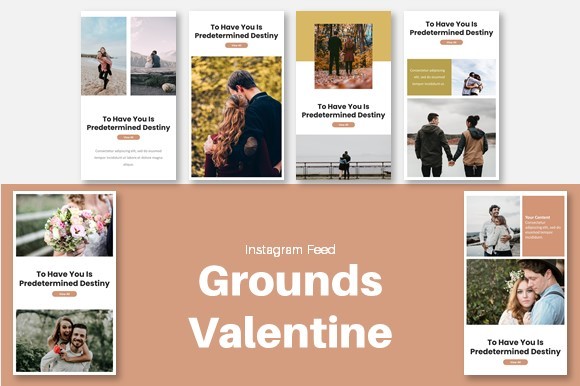 instagram story frame template wedding instagram story - grounds valentine canva template