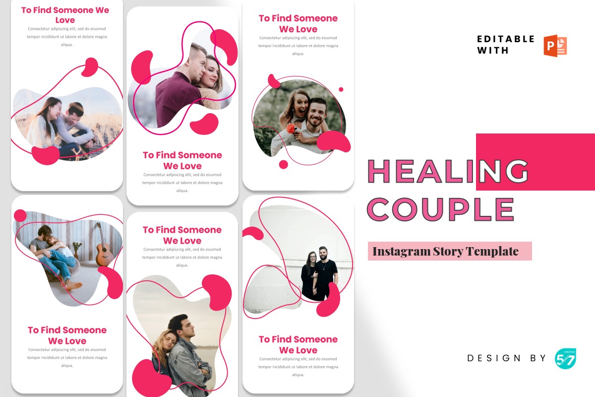 instagram story frame template wedding instagram story template- healing couple canva template