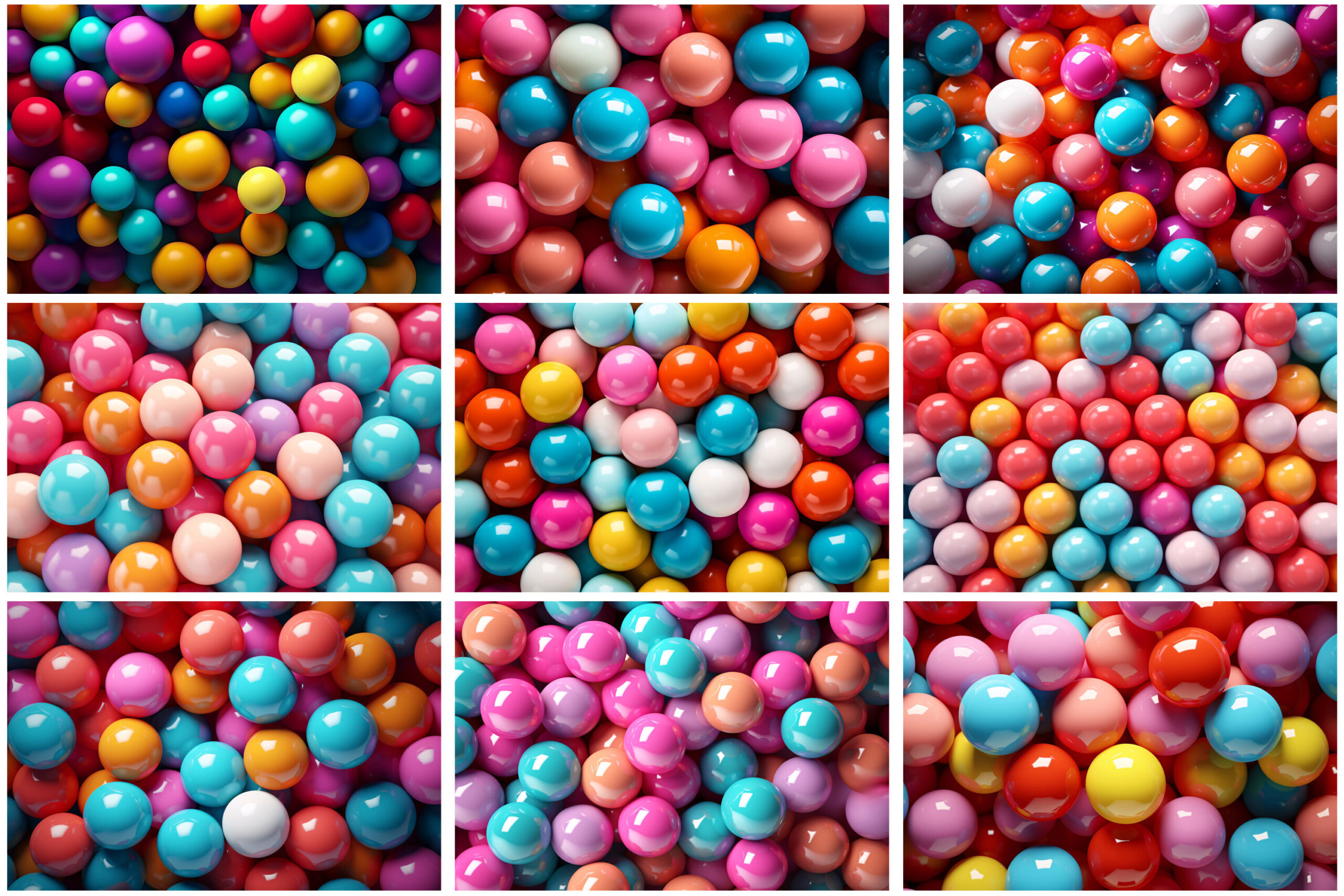 collage template for instagram story with friends multicolor 3d balls background canva template