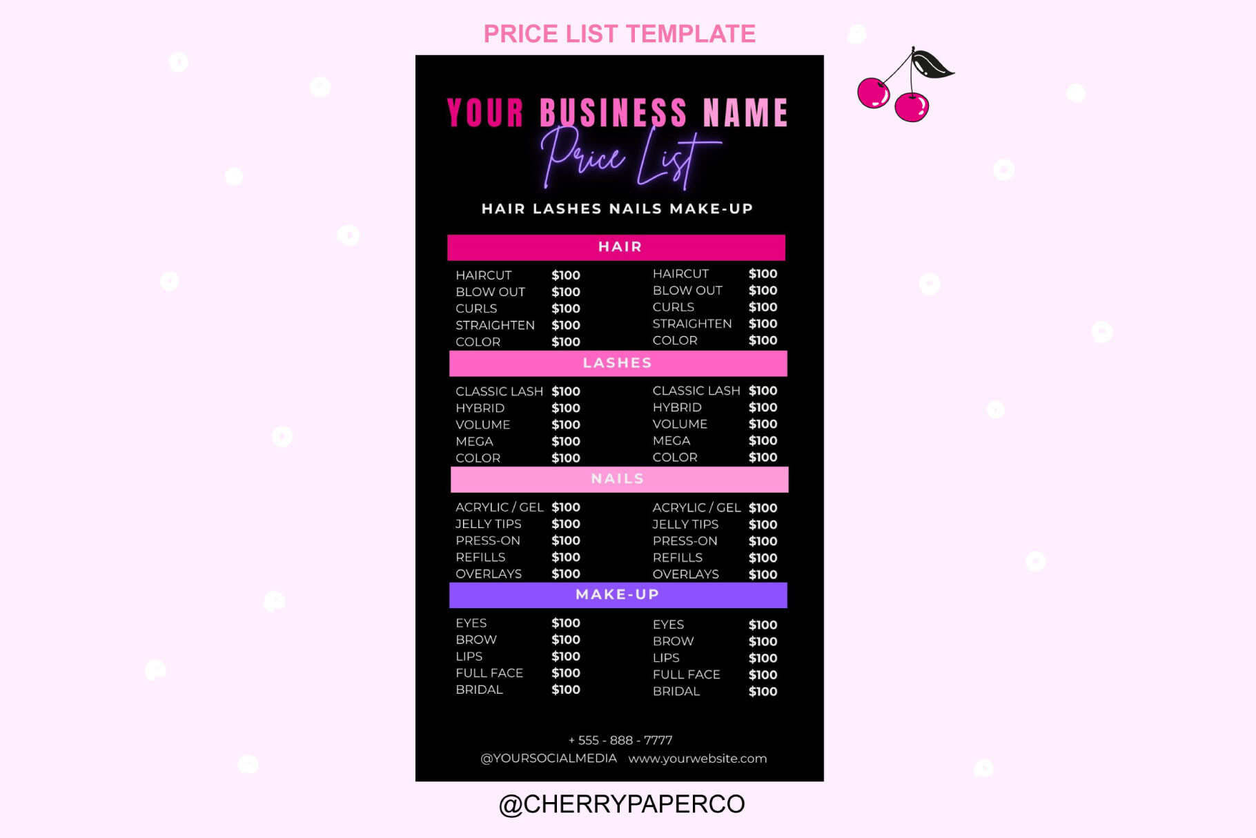 10 Instagram Story Template Eye — Beauty Aesthetic Canva Designs 2026 9 instagram story template eye price list flyer, canva template canva template
