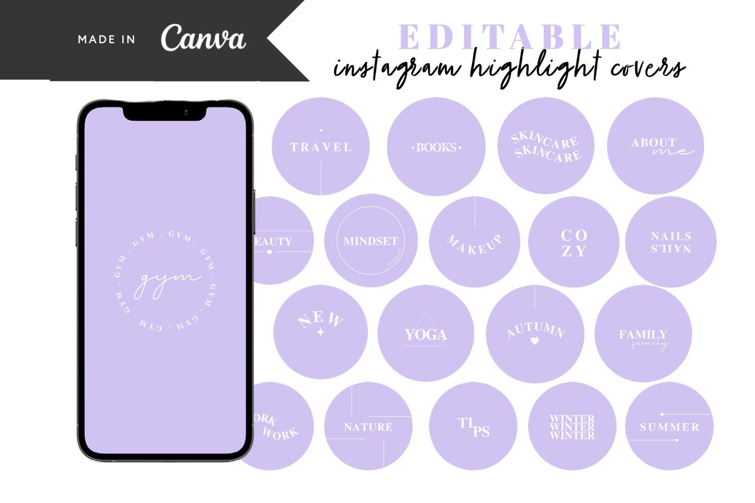 instagram story template aesthetic purple purple instagram story highlight covers canva template