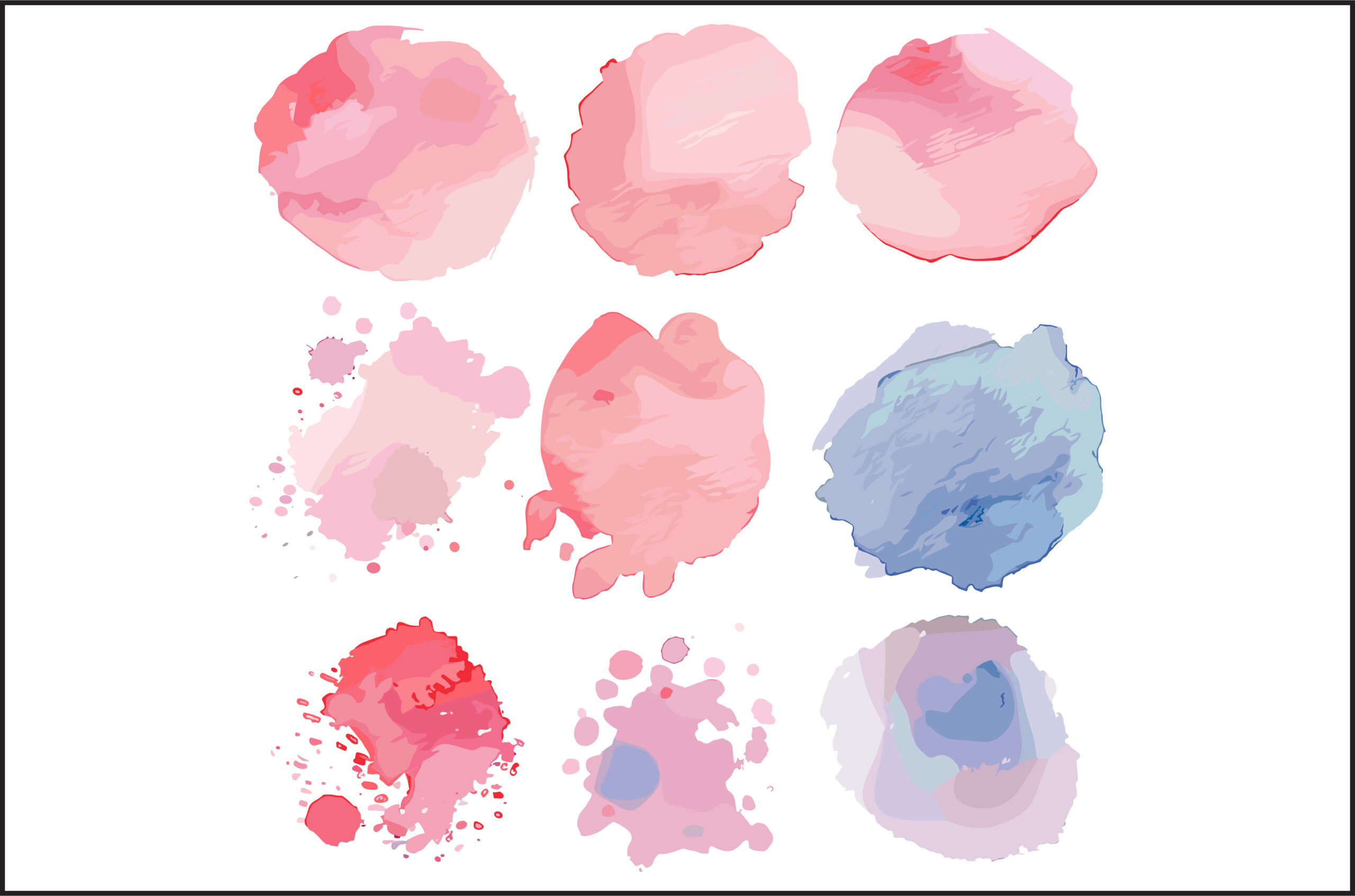 instagram template for story pink romantic blush pink watercolor wash. canva template
