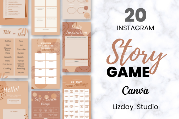 instagram template for story pink story game by canva/ pink. canva template