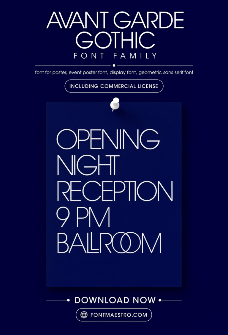 Best Font for Poster Design — Bold Geometric Type for Events, Fashion & Retail Posters
