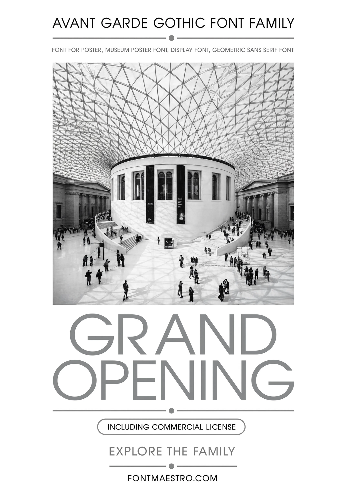 Best Font for Poster Design — Bold Geometric Type for Events, Fashion & Retail Posters 5 fonts poster museum exhibition poster geometric display type
