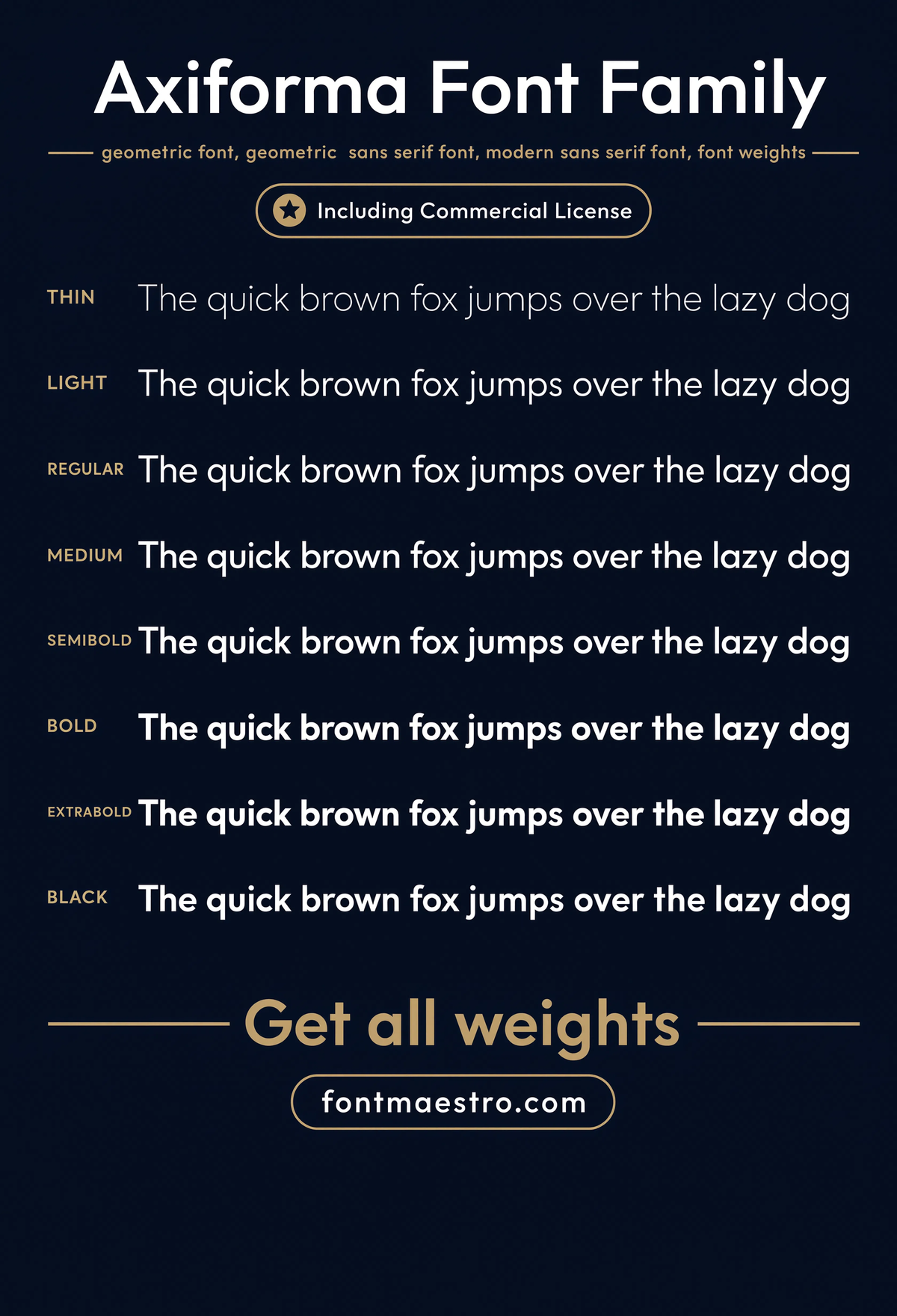 capital letters font styles weight ladder geometric sans family