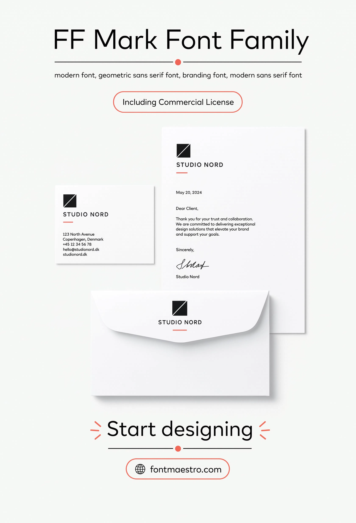 Best Fonts for Signs — Legible Geometric Type for Wayfinding & Storefront Signage 14 fonts for signs branding stationery geometric sans layout
