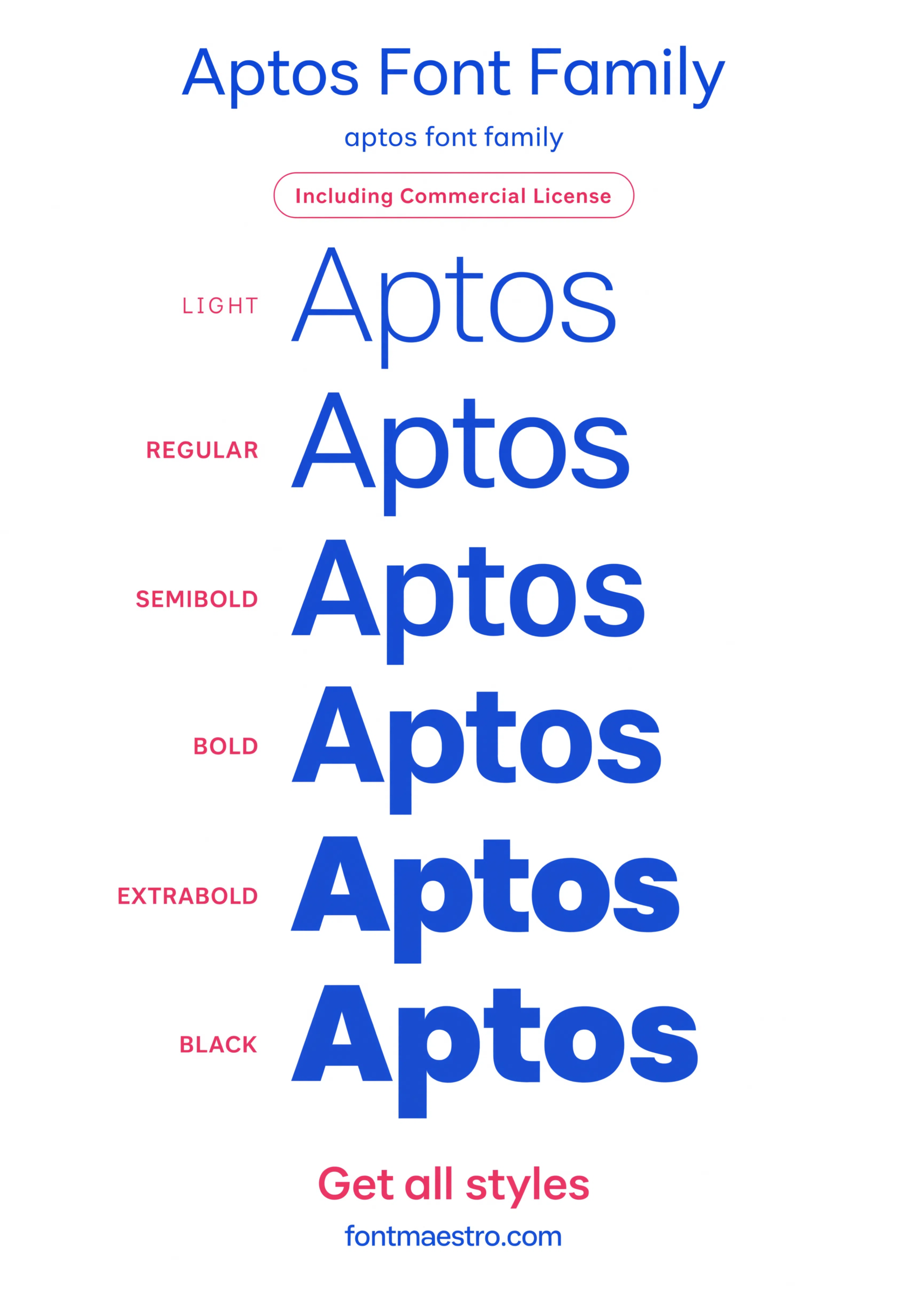 Aptos Font: Why Microsoft Picked It Over Calibri for Every Default Document 7 aptos font family weight ladder