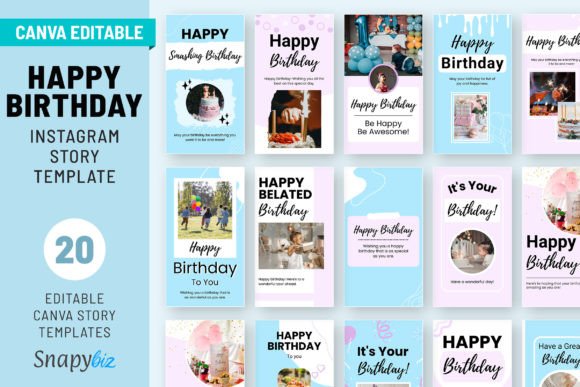 birthday instagram story template aesthetic birthday instagram story canva template
