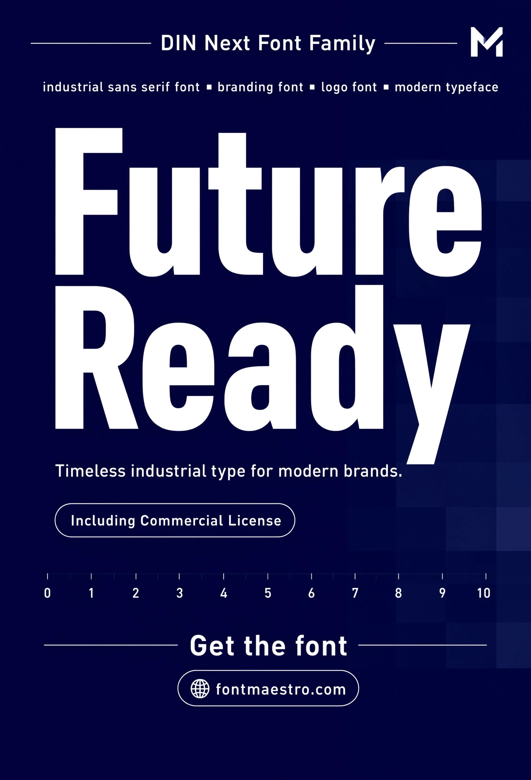 best fonts for business logos DIN Next future ready concept