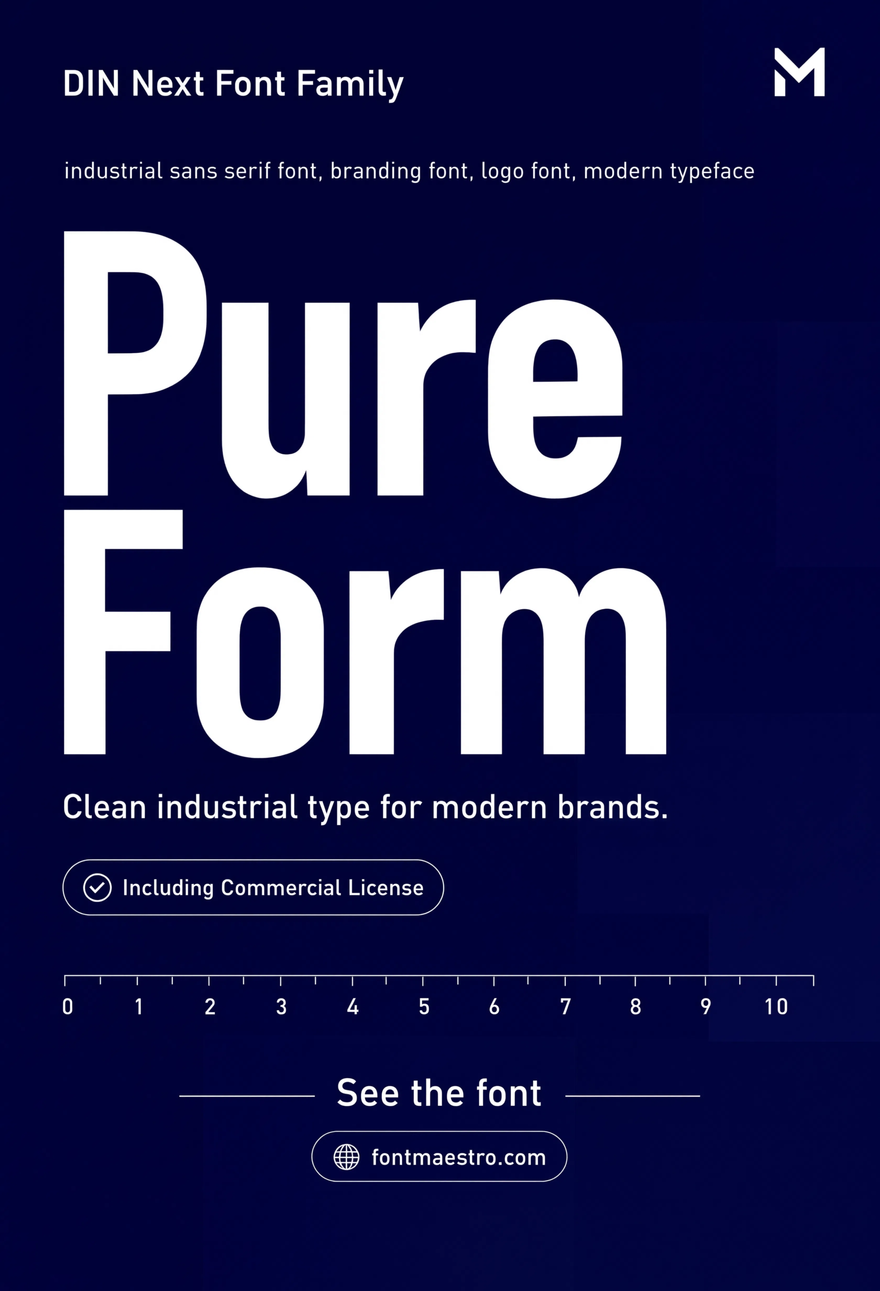 best fonts for business logos DIN Next pure geometric form