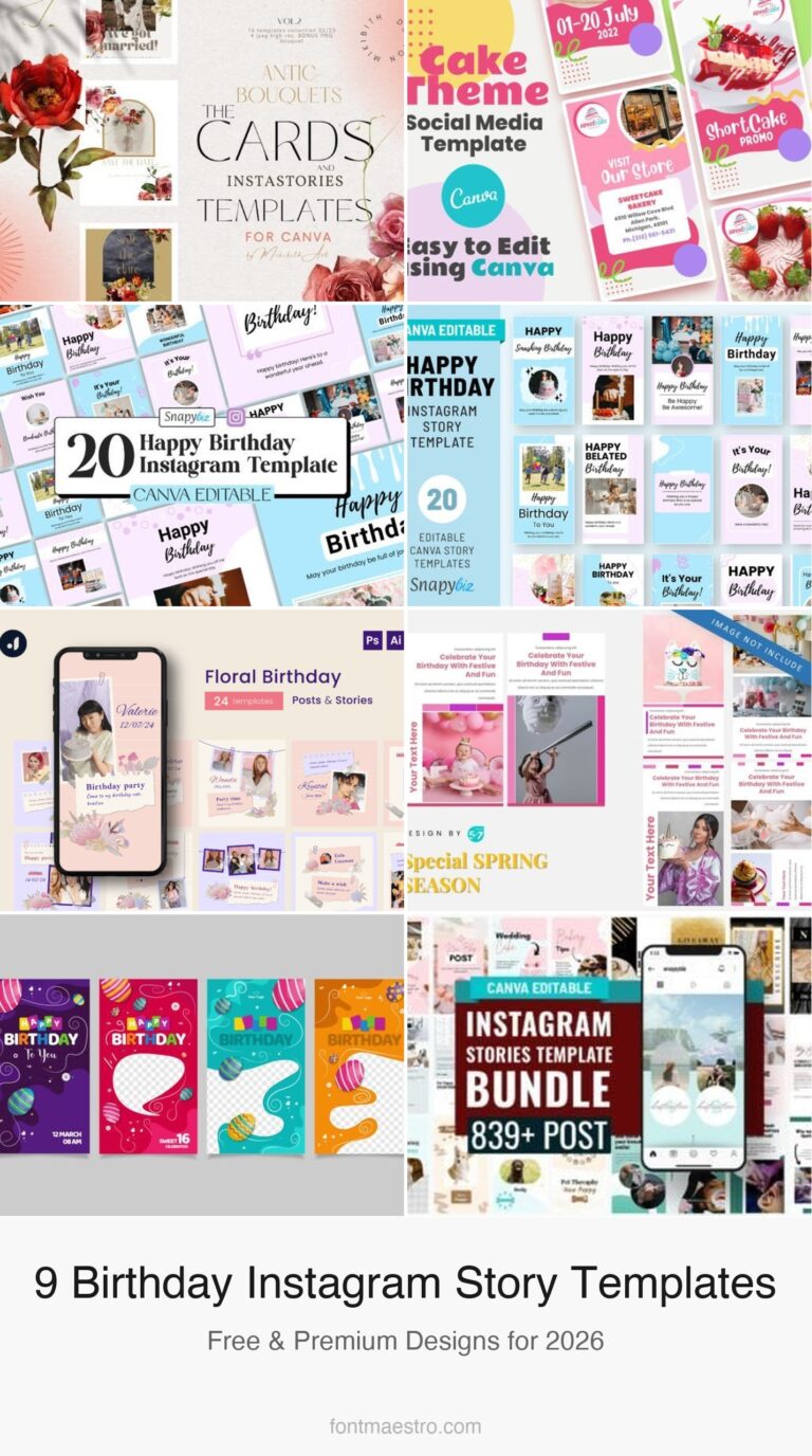 9 Birthday Instagram Story Template Designs — Free & Premium Canva 2026