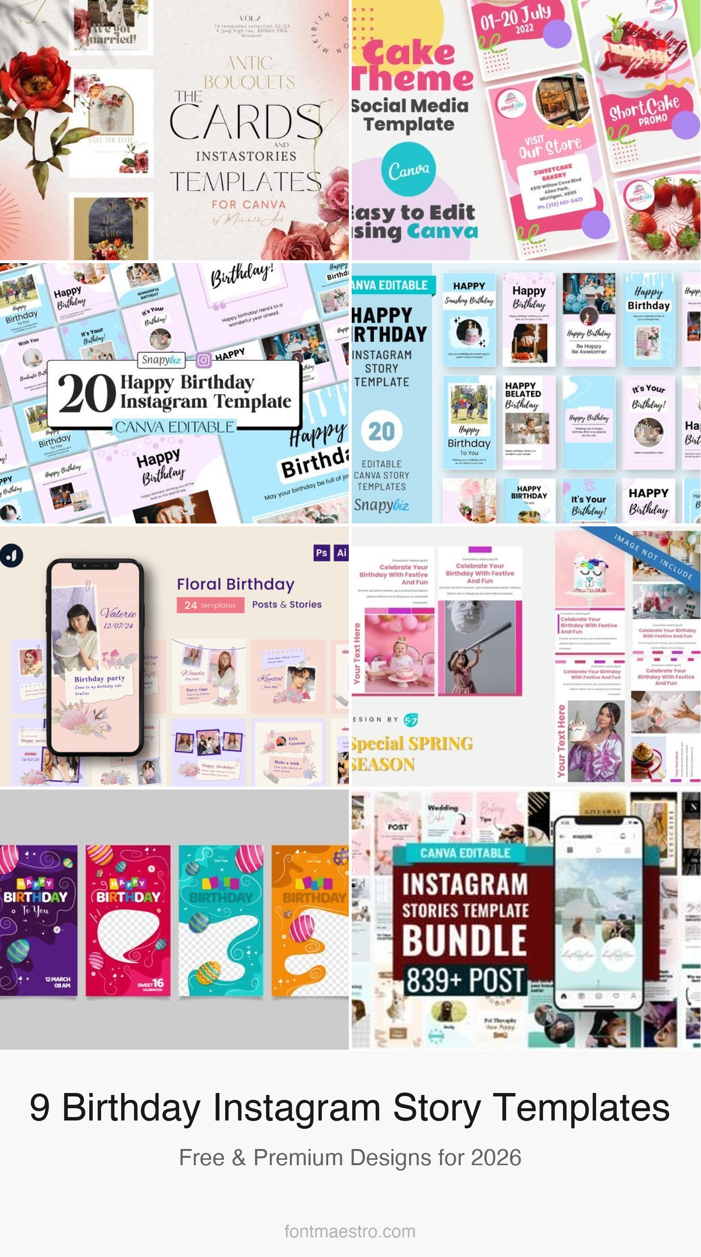 9 Birthday Instagram Story Template Designs — Free & Premium Canva 2026