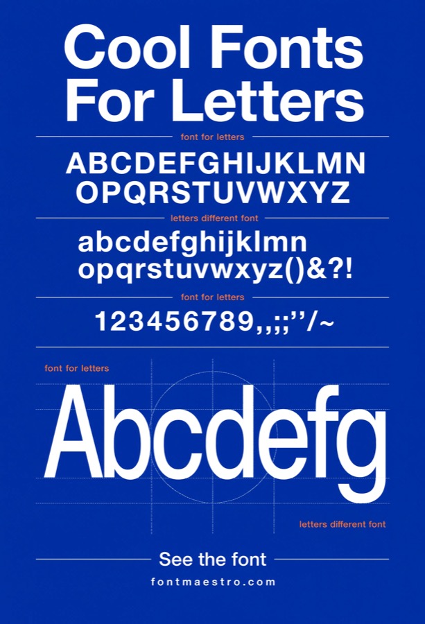 Alphabet Font For Letters: Neue Helvetica for Signage & Large-Scale Lettering 10 cool fonts for letters blue signage