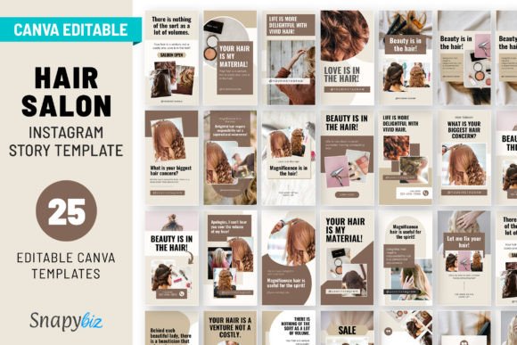 canva instagram story templates hairstylist ig canva story templates editable