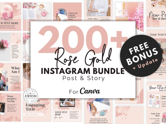 canva instagram story templates 200 rose gold instagram boost template editable
