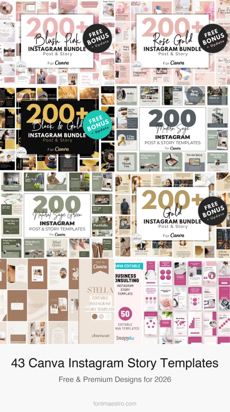 43 Canva Instagram Story Templates — Free & Premium Designs for 2026