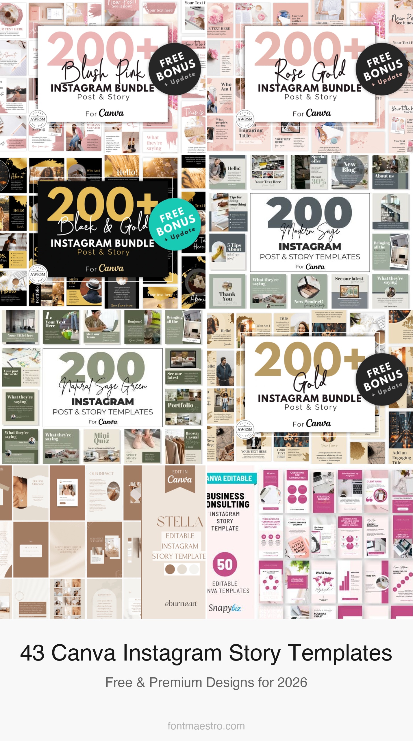 43 Canva Instagram Story Templates — Free & Premium Designs for 2026