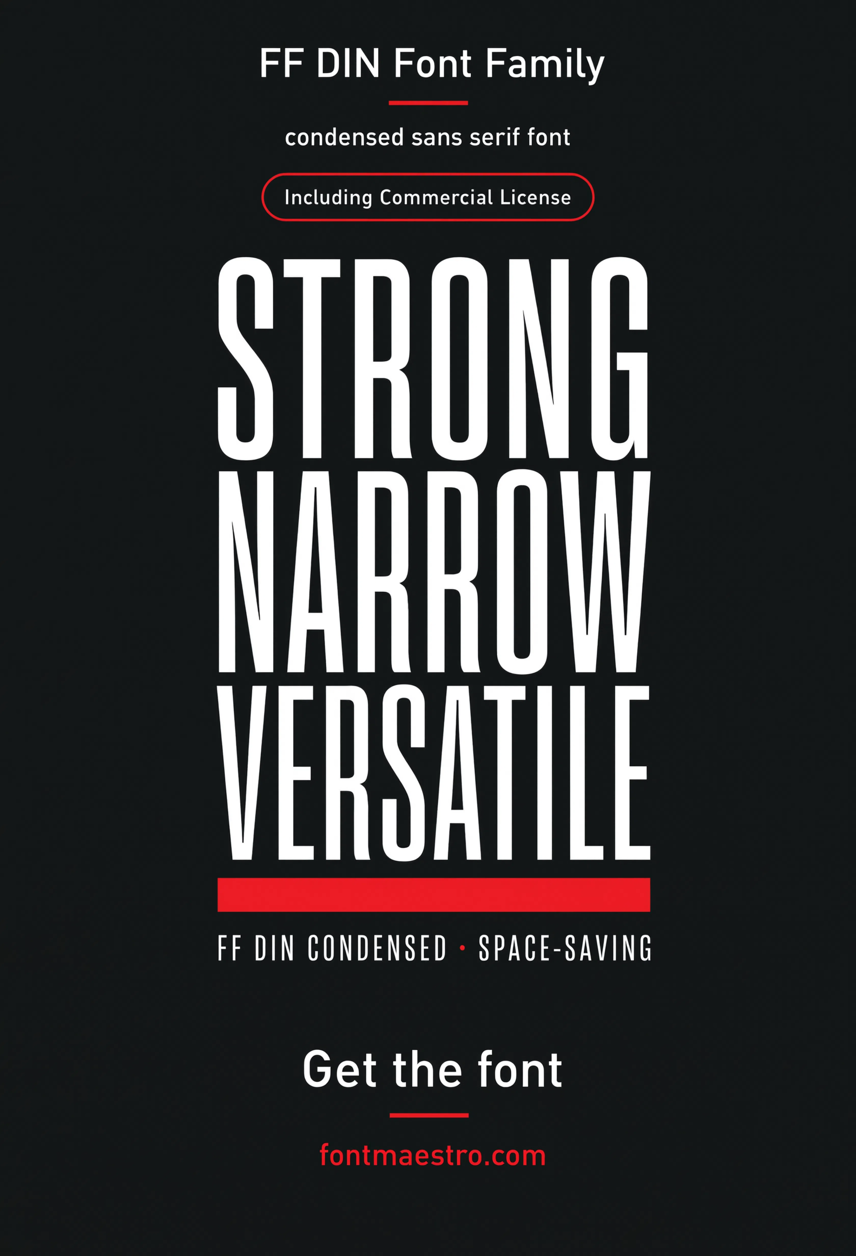 display fonts FF DIN condensed lockup
