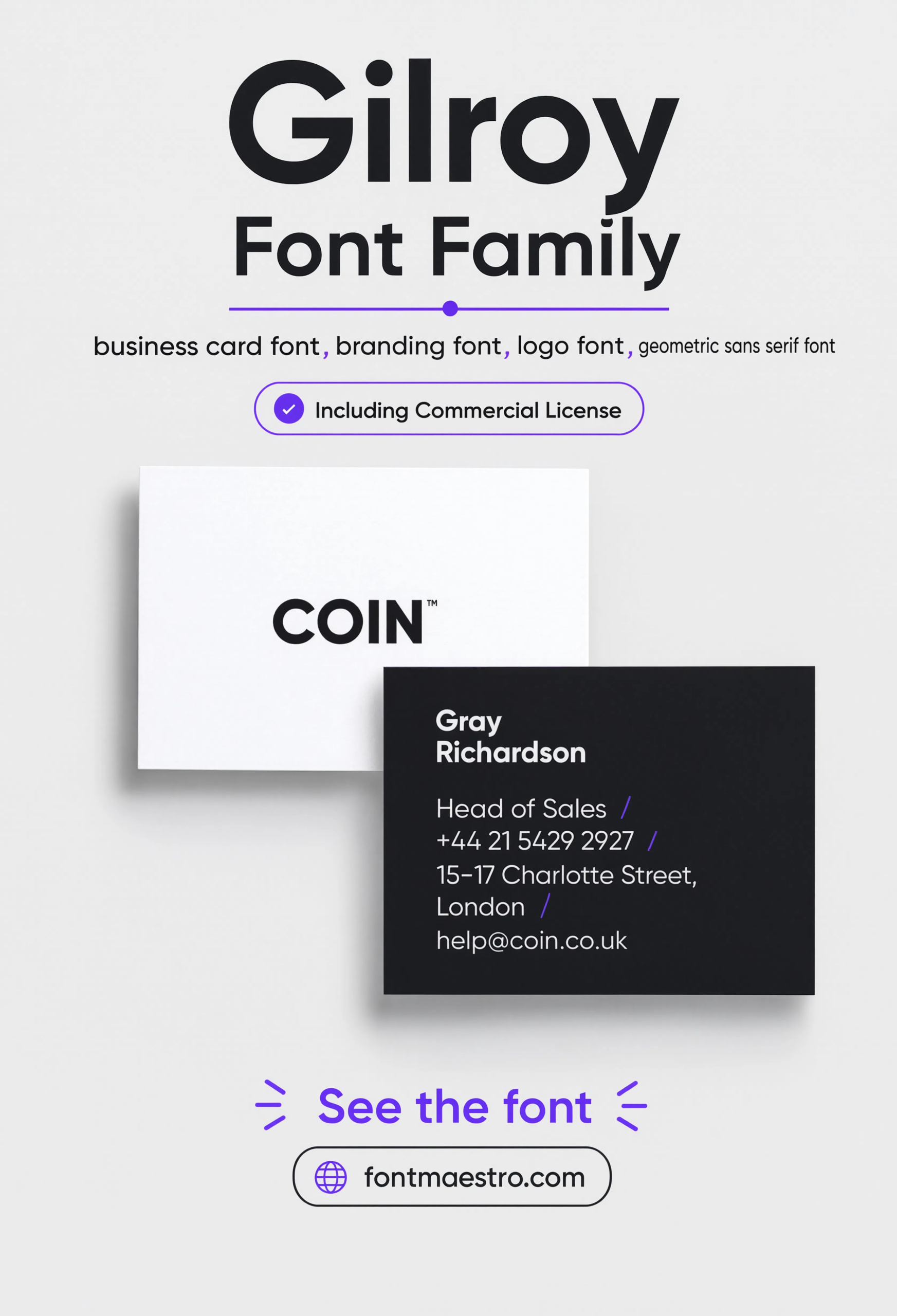 Elegant Font Logo Ideas for Founders Who Don't Want a Generic Script 5 elegant business fonts Gilroy business card layout