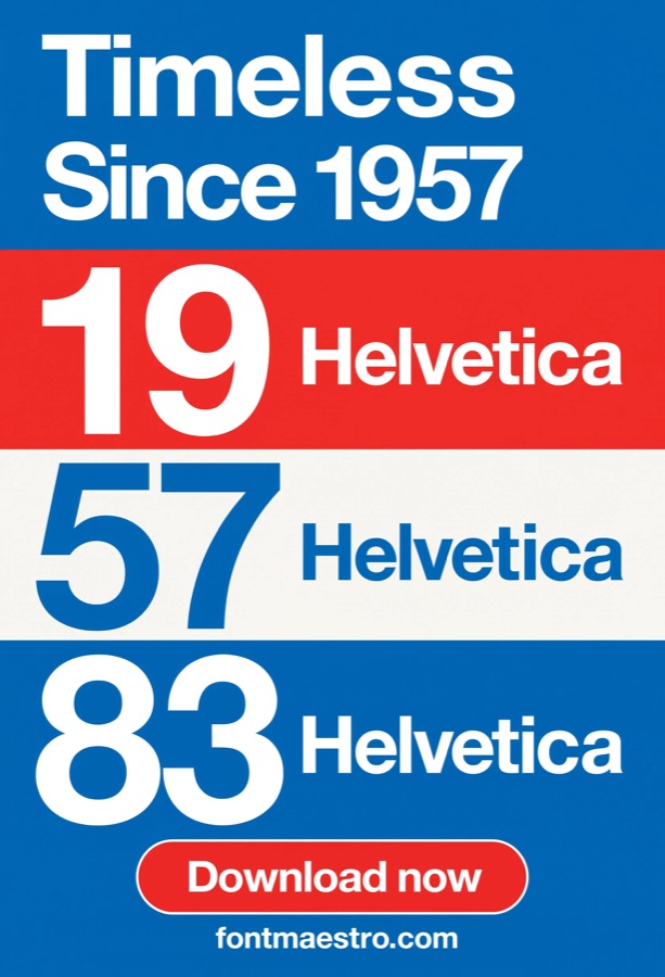 helvetica color bands design