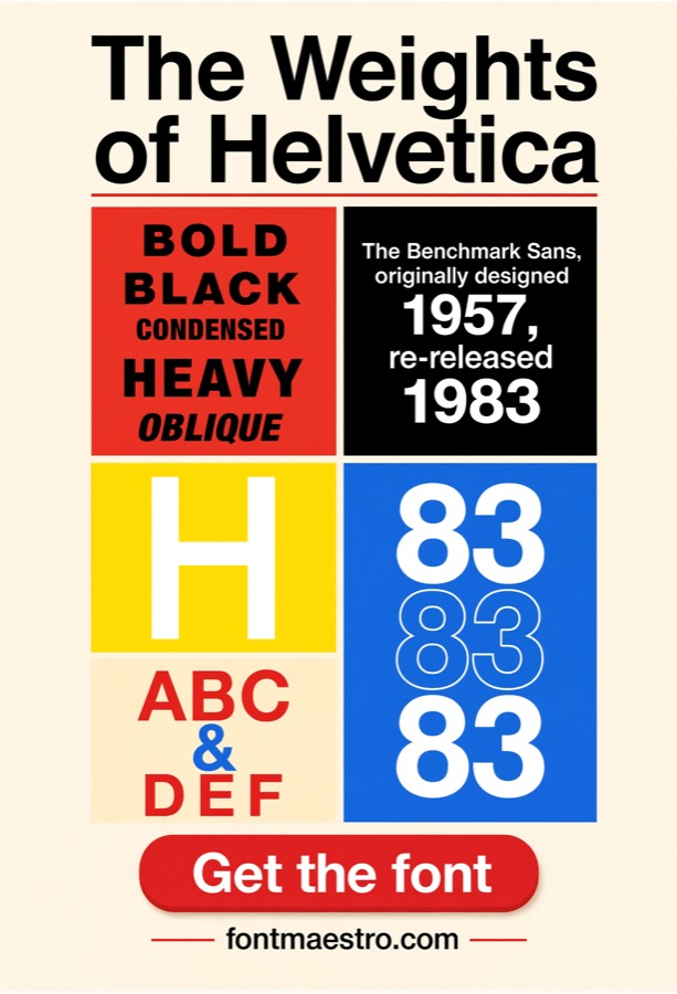 helvetica poster wall display
