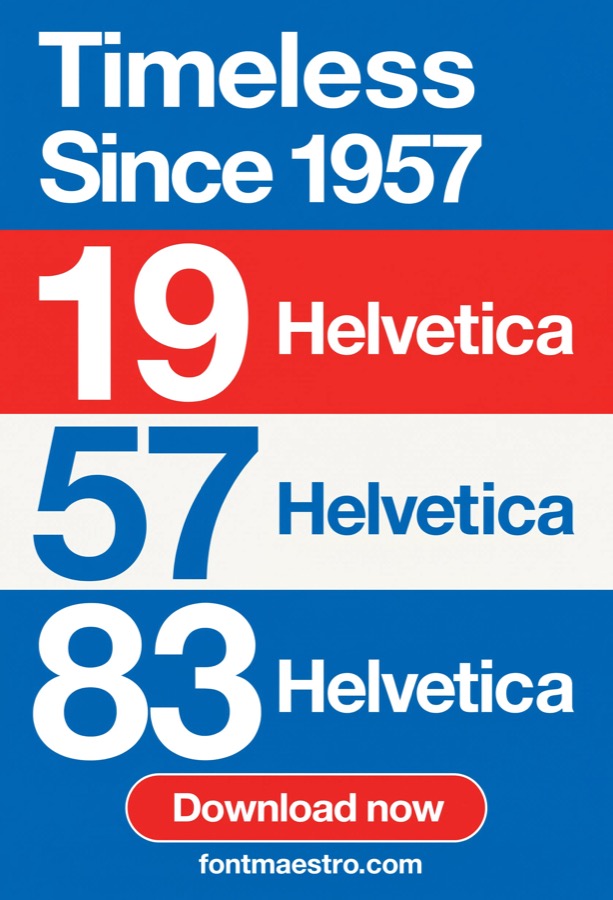 helvetica color bands contrast