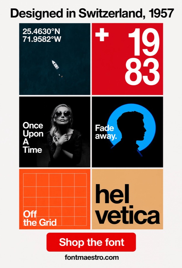 helvetica grid posters layout