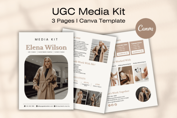instagram story template about me ugc media kit canva template canva template