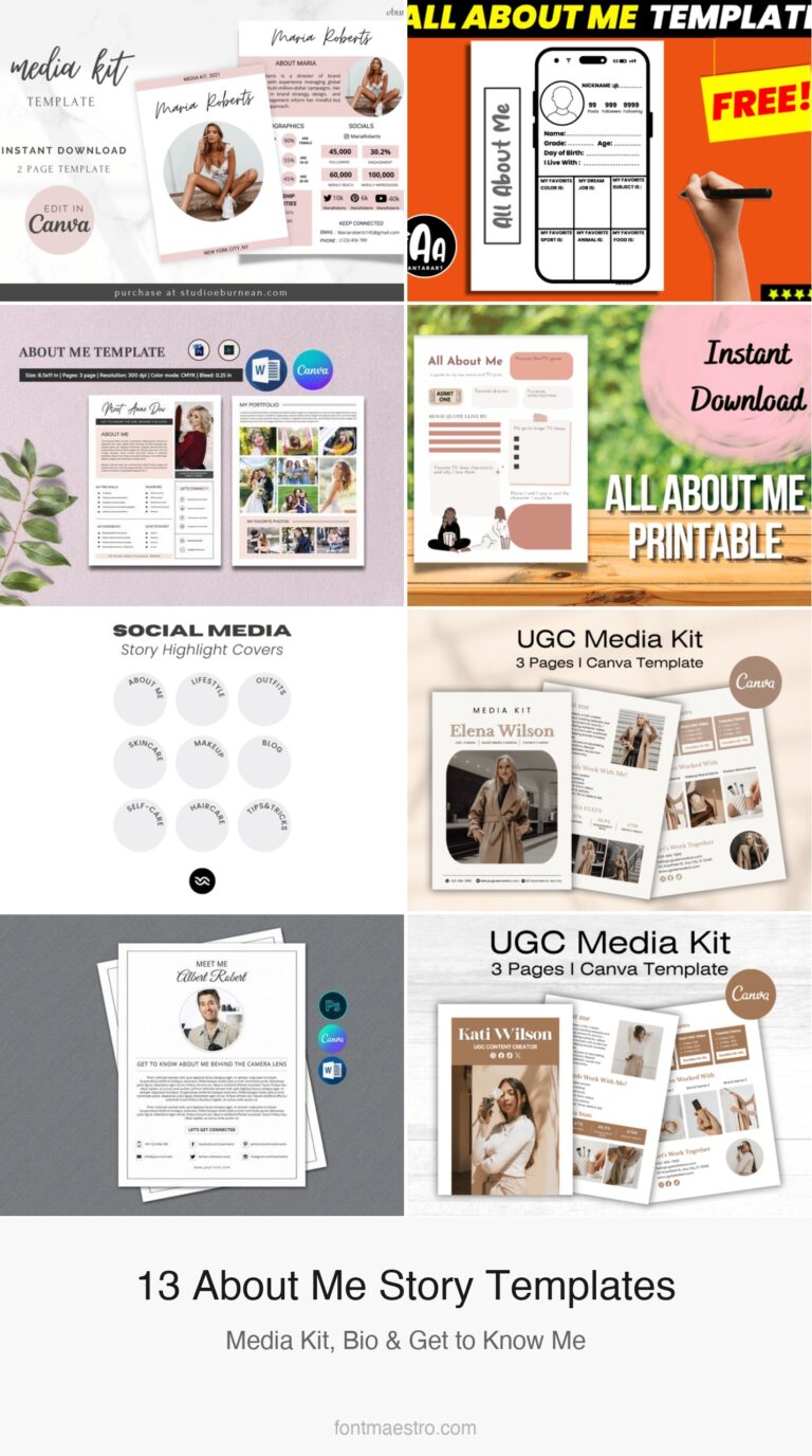 13 Instagram Story Template About Me — Media Kit, Bio & Get to Know Me 2026