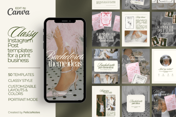 instagram aesthetic story classy modern instagram post template editable canva template
