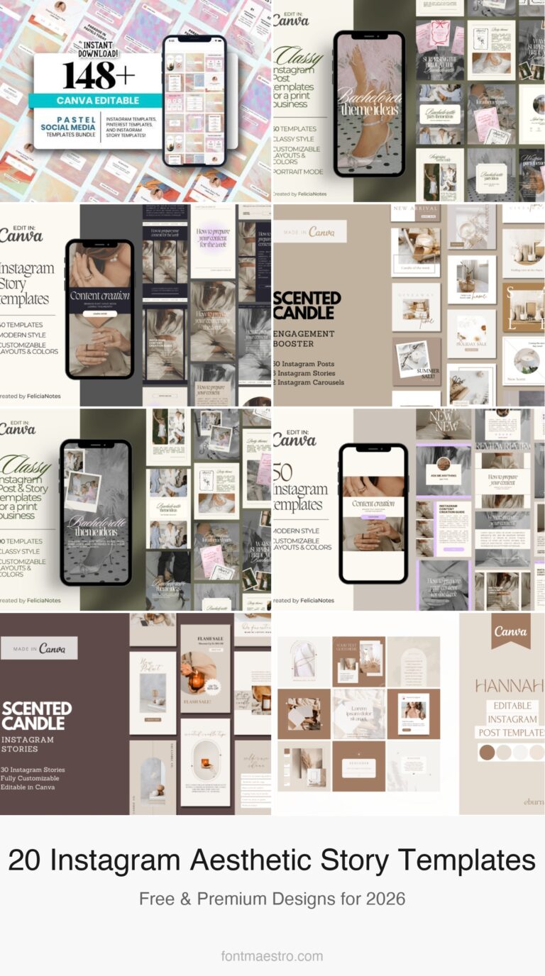 20 Instagram Aesthetic Story Templates — Free & Premium Designs for 2026