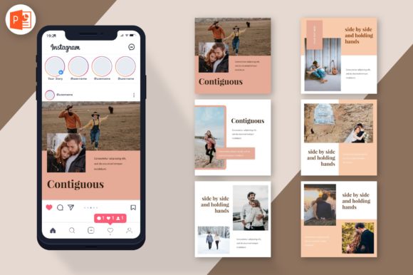 instagram story template love instagram feed — love contiguous canva template