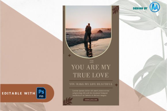 instagram story template love instagram story — true love canva template