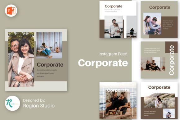 instagram story template love instagram feed — love corporate canva template