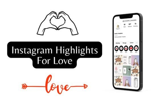 instagram story template love love instagram highlight cover canva template