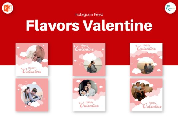 instagram story template love instagram feed — flavors valentine canva template