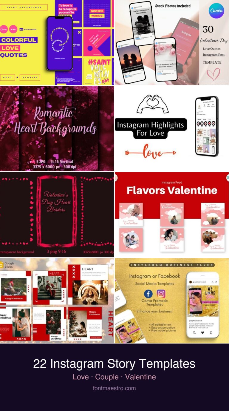 22 Instagram Story Templates Love — Couple, Valentine & Boyfriend Designs