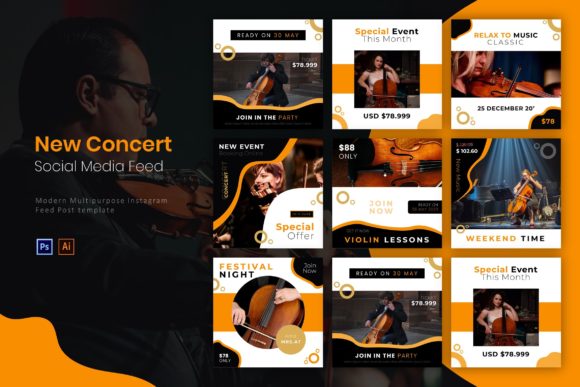 instagram story template music concert new concert instagram post canva template