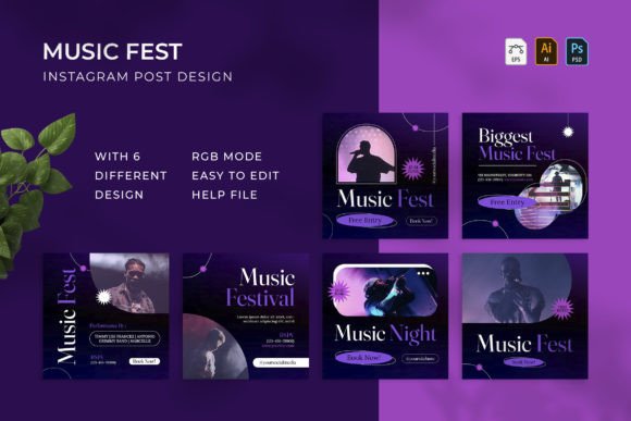 instagram story template music concert music fest instagram post canva template