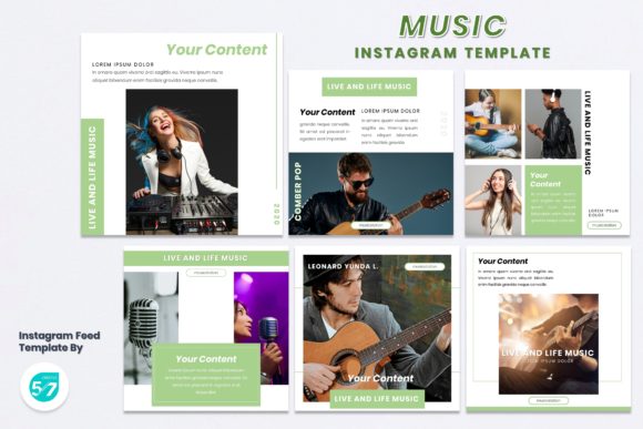 instagram story template music concert instagram feed template — music canva template