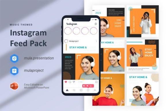 instagram story template music concert music instagram feed template canva template