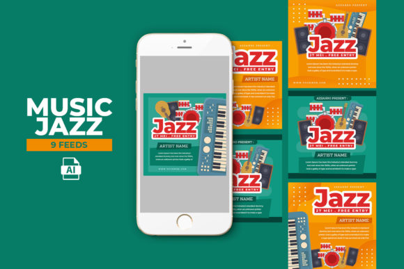 instagram story template music concert music jazz instagram templates canva template