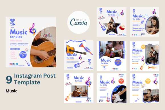 instagram story template music concert music canva instagram post canva template