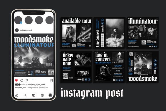 instagram story template music concert rock music concert instagram post canva template