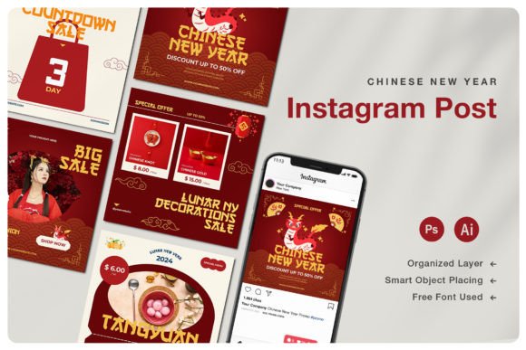 instagram story template new year chinese new year instagram post editable canva