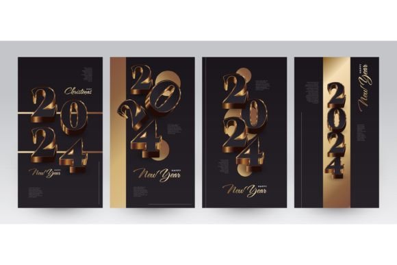 instagram story template new year elegant happy new year poster set editable canva