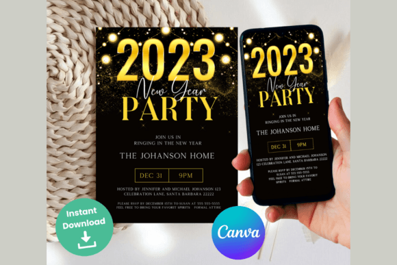 instagram story template new year new year invitation template editable canva